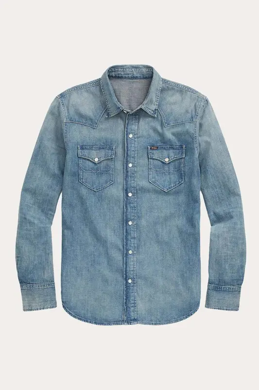 Polo Ralph Lauren Classic Fit Kapaklı Cepli Denim Gömlek
