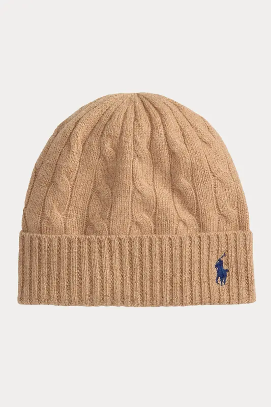 Polo Ralph Lauren Kaşmir Saç Örgü Yün Bere