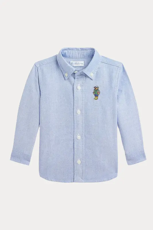 Polo Ralph Lauren Kids 12-18 Aylık Erkek Bebek Polo Bear Gömlek