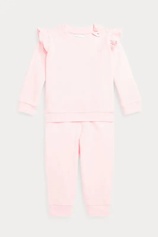 Polo Ralph Lauren Kids 12-24 Aylık Kız Bebek Fırfır Detaylı Eşofman Takımı