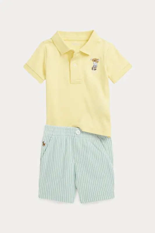Polo Ralph Lauren Kids 18-24 Aylık Erkek Bebek Polo Bear T-shirt - Şort Set