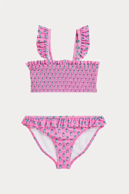 Polo Ralph Lauren Kids 2-4 Yaş Kız Çocuk Fırfırlı Streç Bikini