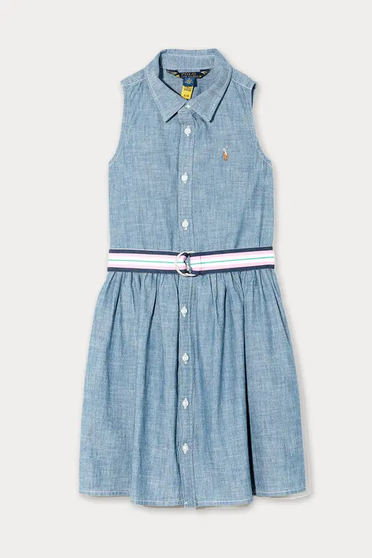 Polo Ralph Lauren Kids 2-6 Yaş Kız Çocuk Denim Gömlek Elbise
