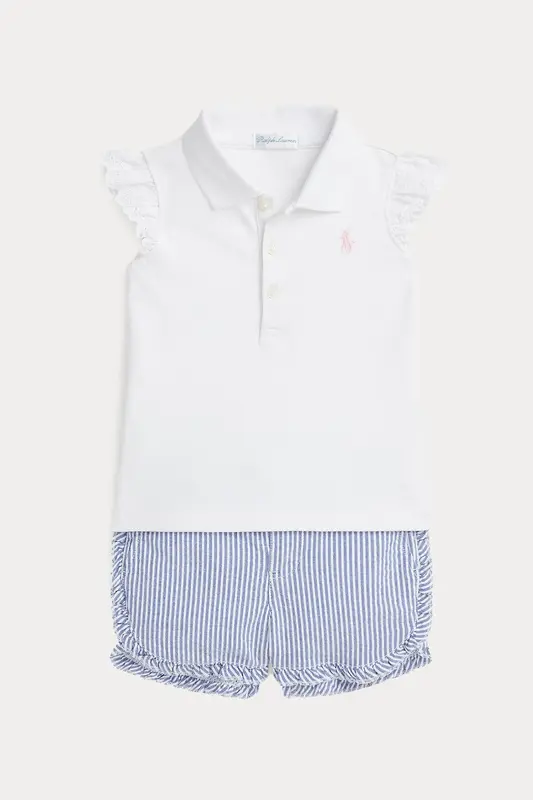 Polo Ralph Lauren Kids 24 Aylık Kız Bebek T-shirt - Şort Set