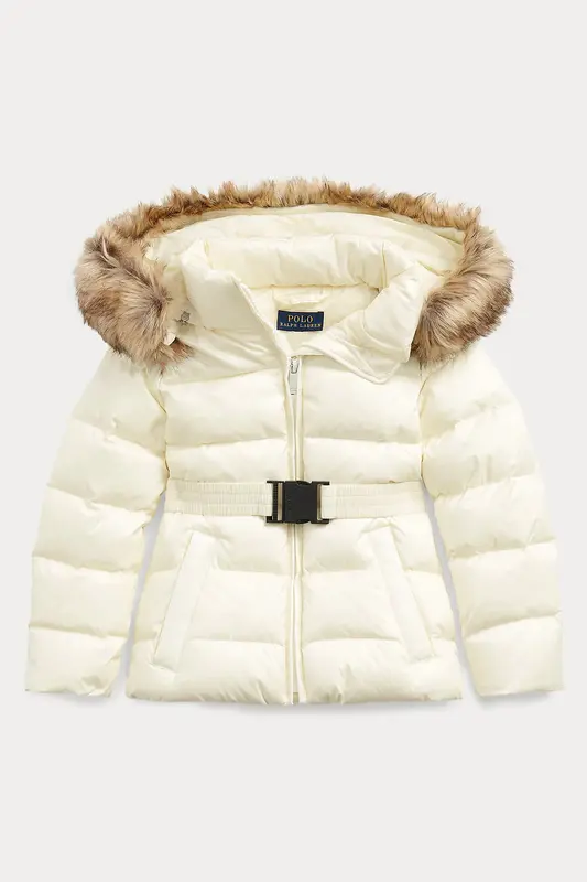 Polo Ralph Lauren Kids 3-5 Yaş Kız Çocuk Kapüşonlu Puffer Mont
