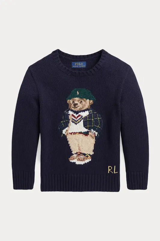 Polo Ralph Lauren Kids 3-7 Yaş Unisex Çocuk Polo Bear Örgü Triko