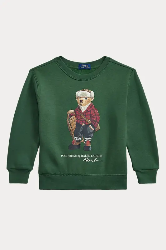Polo Ralph Lauren Kids 3-7 Yaş Unisex Çocuk Polo Bear Şardonlu Sweatshirt