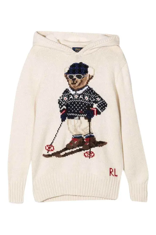 Polo Ralph Lauren Kids 6 Yaş Erkek Çocuk Polo Bear Kayak Temalı Triko