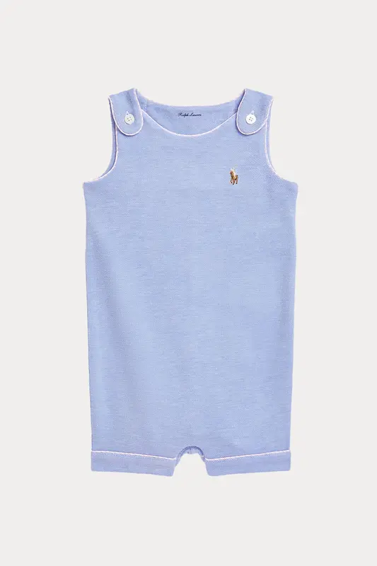 Polo Ralph Lauren Kids 9-12 Aylık Erkek Bebek Pony Logolu Tulum