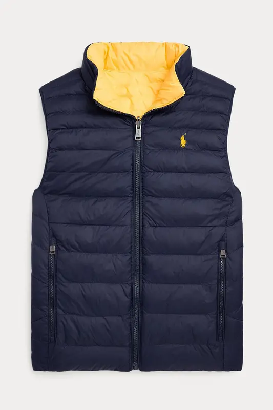 Polo Ralph Lauren Kids S-M Beden Erkek Çocuk Çift Taraflı Puffer Yelek