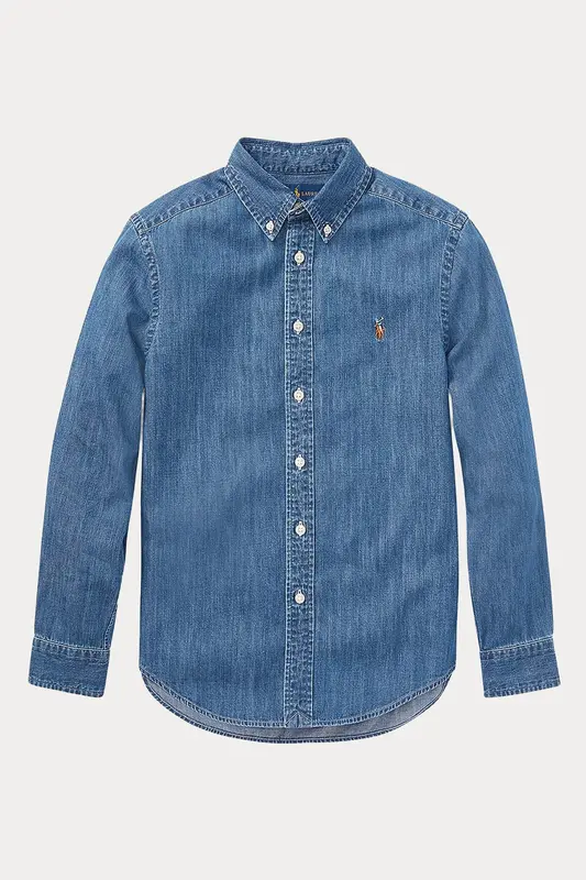 Polo Ralph Lauren Kids S-M Beden Erkek Çocuk Denim Gömlek