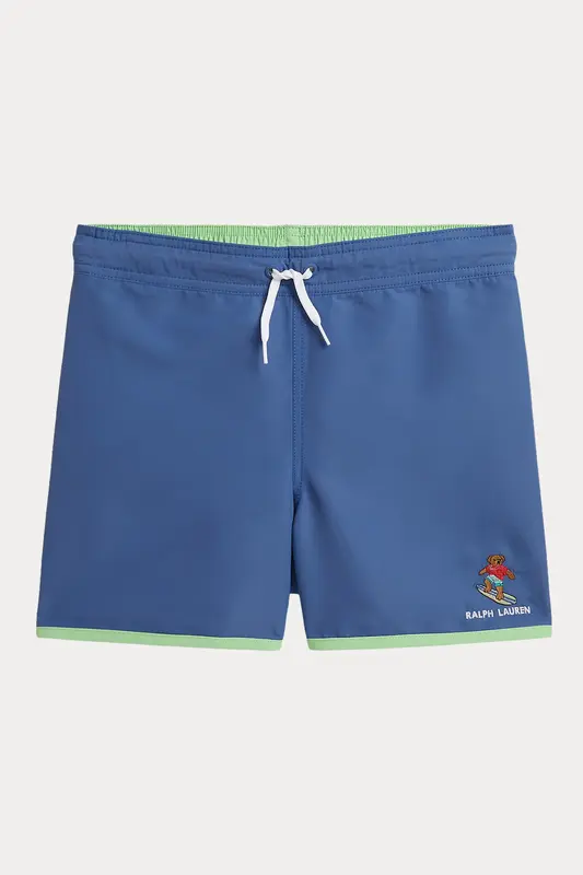 Polo Ralph Lauren Kids S-M Beden Erkek Çocuk Polo Bear Beli Lastikli Şort Mayo