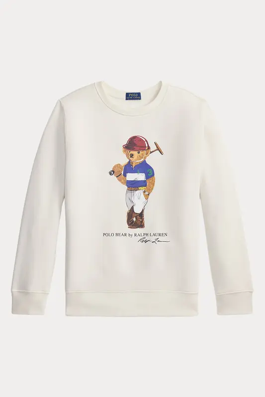 Polo Ralph Lauren Kids S-XL Beden Unisex Polo Bear Şardonlu Sweatshirt