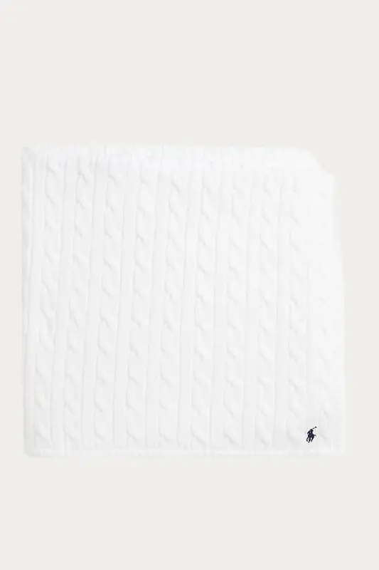 Polo Ralph Lauren Kids Unisex Bebek Saç Örgü Pony Logolu Battaniye