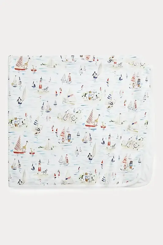 Polo Ralph Lauren Kids Unisex Desenli Yumuşak Dokulu Battaniye