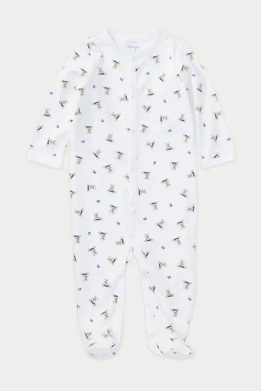 Polo Ralph Lauren Kids Yeni Doğan - 3 Aylık Erkek Bebek Polo Bear Tulum