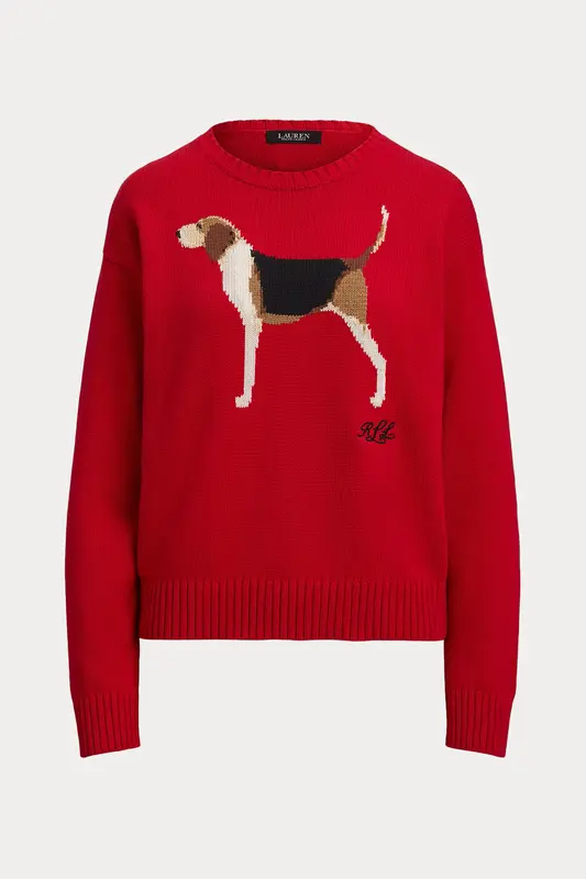 Polo Ralph Lauren Relaxed Fit Evcil Hayvan Temalı Örgü Triko