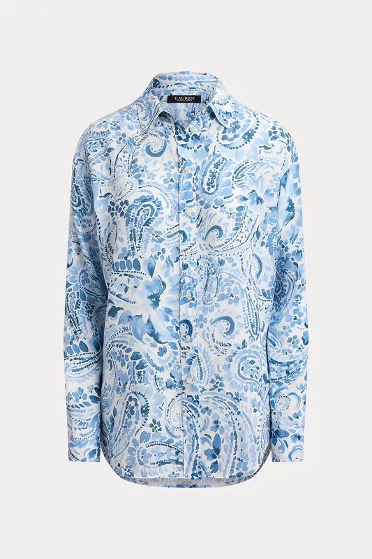 Polo Ralph Lauren Relaxed Fit Paisley Desenli Keten Gömlek