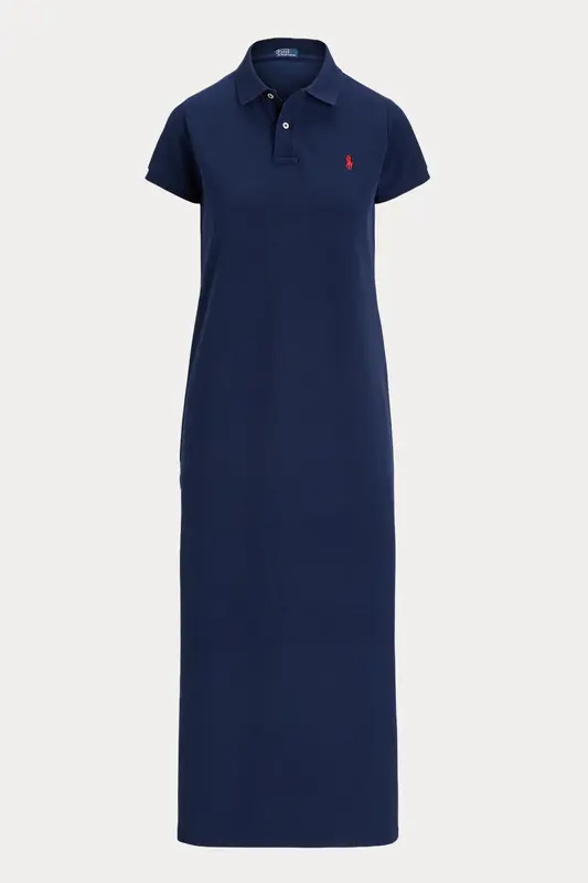Polo Ralph Lauren Relaxed Fit Polo Yaka Maxi T-shirt Elbise