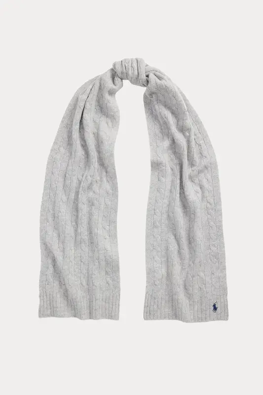 Polo Ralph Lauren Saç Örgü Kaşmir Yün Atkı