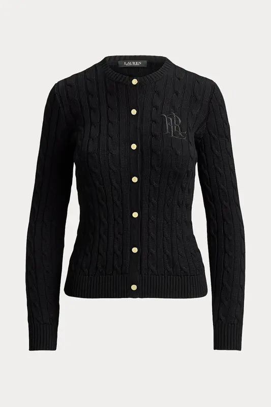 Polo Ralph Lauren Slim Fit Logolu Saç Örgü Triko Ceket