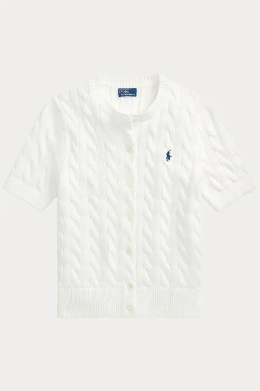 Polo Ralph Lauren Slim Fit Saç Örgü Triko Ceket