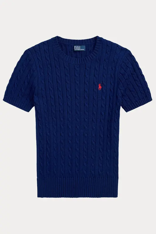 Polo Ralph Lauren Slim Fit Yuvarlak Yaka Saç Örgü Triko