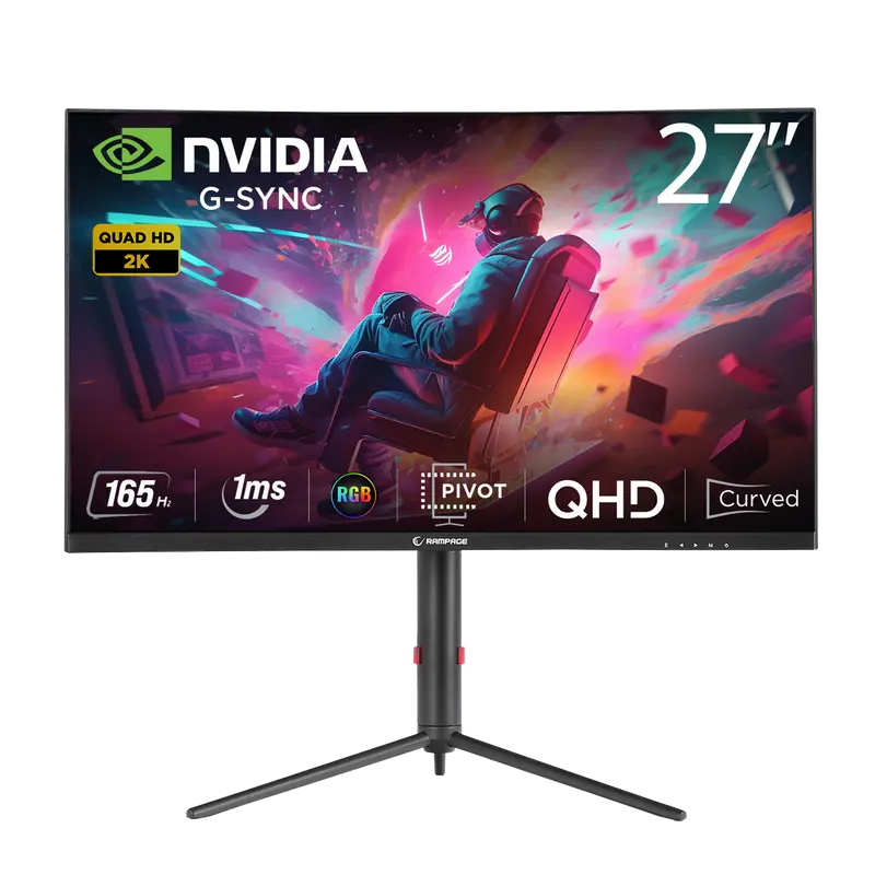 PRIME PR27R165QC - 27” 165Hz 1ms QHD CSOT VA Oyuncu Monitörü