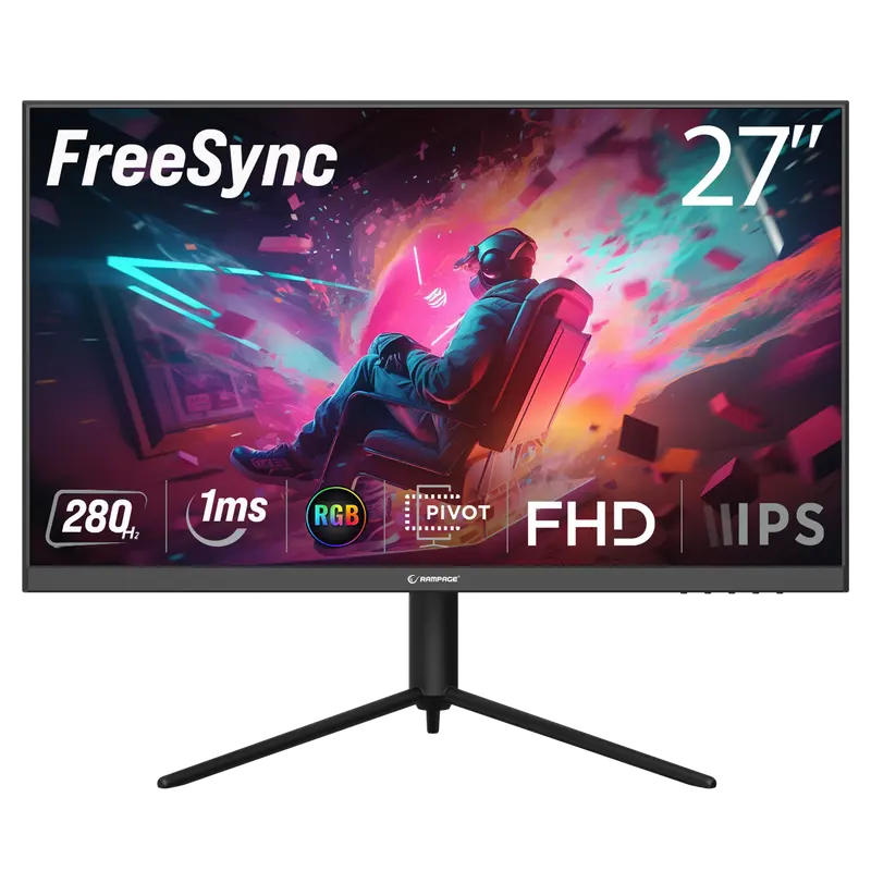PRIME PR27R280F - 27'' 280Hz Fast IPS FHD Freesync RGB Pivot PC Flat Oyuncu Monitörü