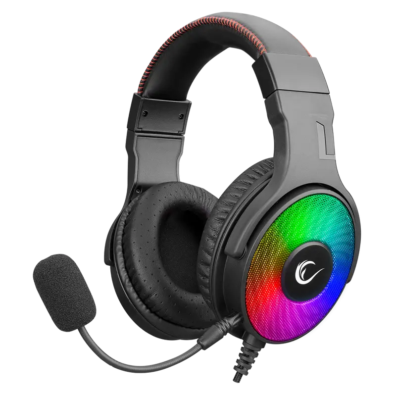 R46 Hostage 7.1 Surround RGB Mikrofonlu Oyuncu Kulaklık-Siyah