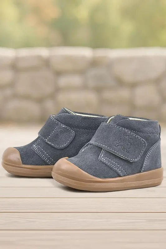 Rakerplus Yoohoo Hakiki Deri Füme Cırtlı Unisex Bebek Bot