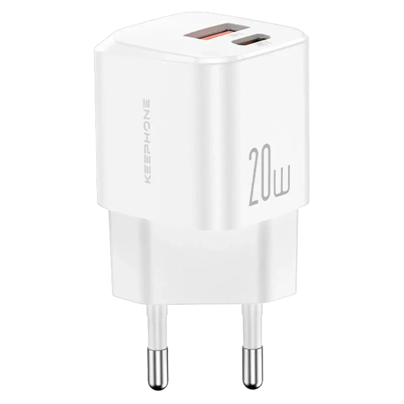 Rapid 1 Adet 20W Type-C ve 1 Adet 18W USB Çıkışlı PD Şarj Cihazı - Beyaz
