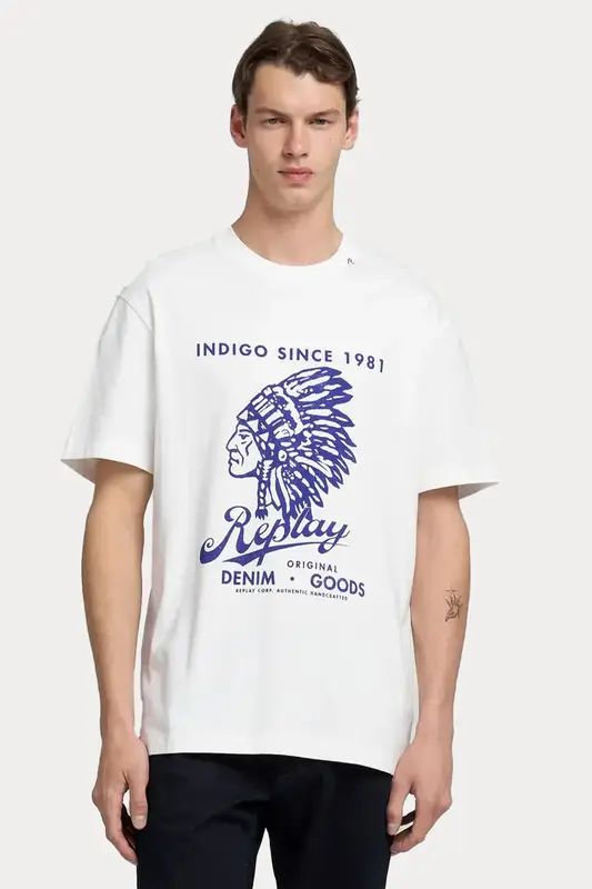 Replay Relaxed Fit Yuvarlak Yaka T-shirt