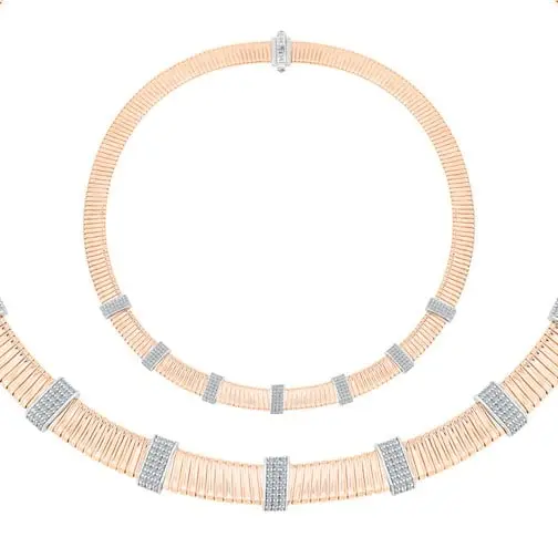 Rose Gold Taşlı Carmenta Kolye