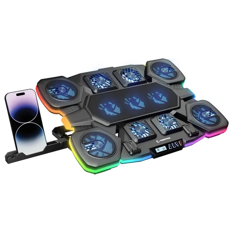 S50 Glacier RGB 11 Fanlı LCD Göstergeli Notebook Soğutucu Stand