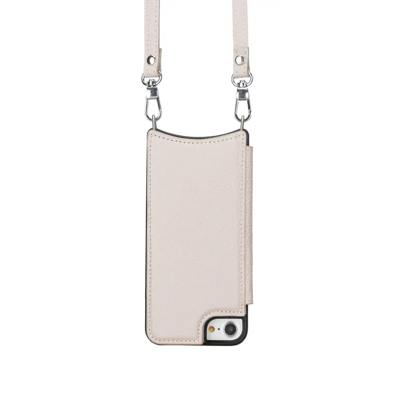 Saff iPhone SE / 8 / 7 Leather Case with Shoulder Strap