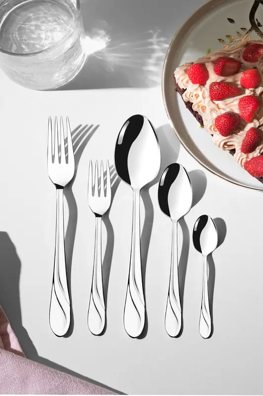 Safir Sade 6 Kişilik 30 Parça Kutulu Çatal Kaşık Takımı