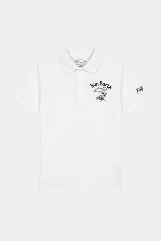 Saint Barth 10 Yaş Erkek Çocuk Polo Yaka Logolu T-shirt
