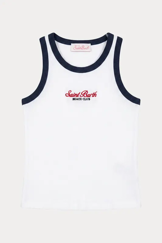 Saint Barth 8-10 Yaş Kız Çocuk Slim Fit Logolu Streç T-shirt