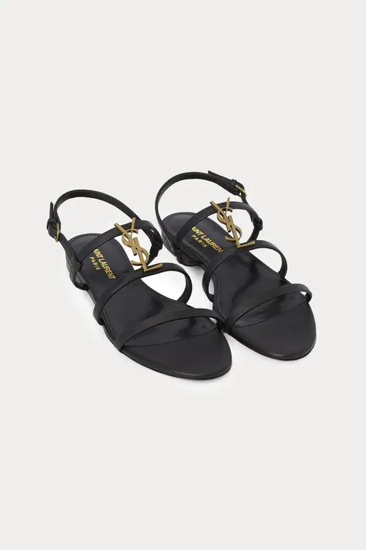 Saint Laurent Cassandra Logolu Deri Sandalet