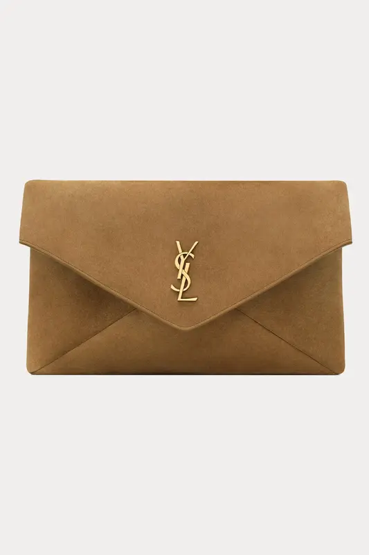 Saint Laurent Cassandre Large Deri Clutch Çanta
