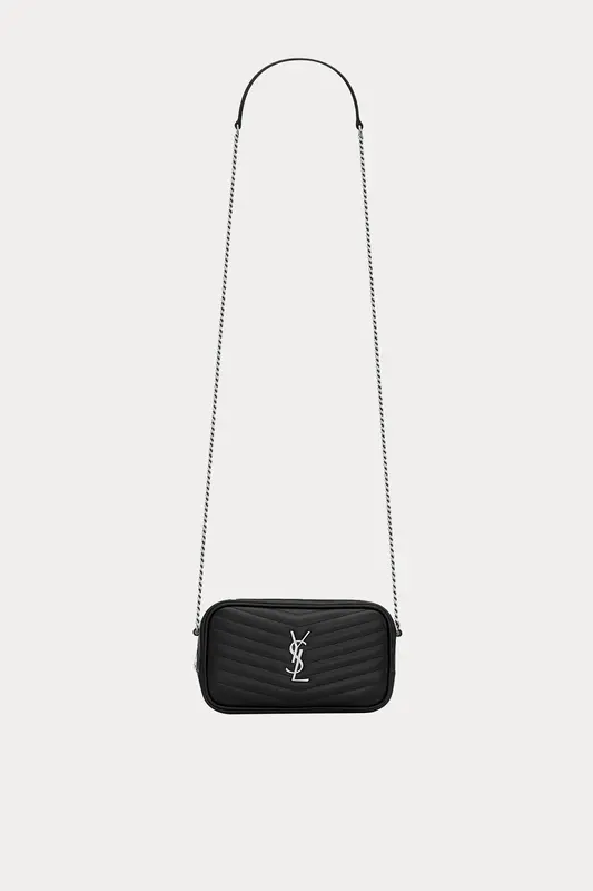 Saint Laurent Logolu Camera Mini Deri Omuz Çantası