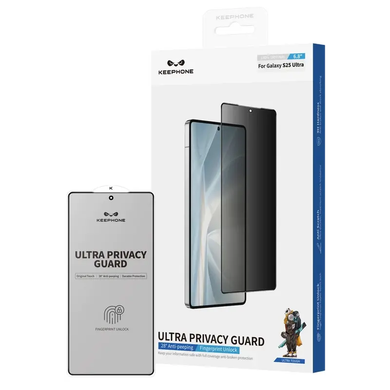 Samsung Galaxy S25 Plus Ultra Privacy 2.5D Cam Ekran Koruyucu - Siyah