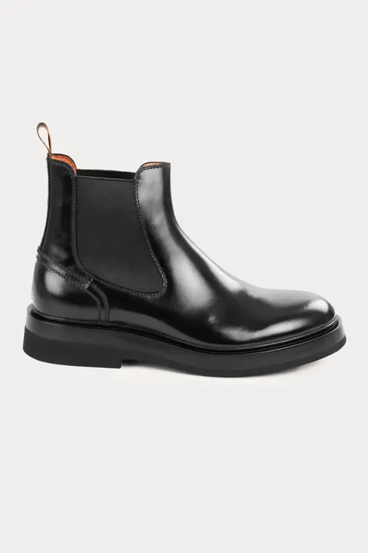 Santoni Lastik Bantlı Deri Bot