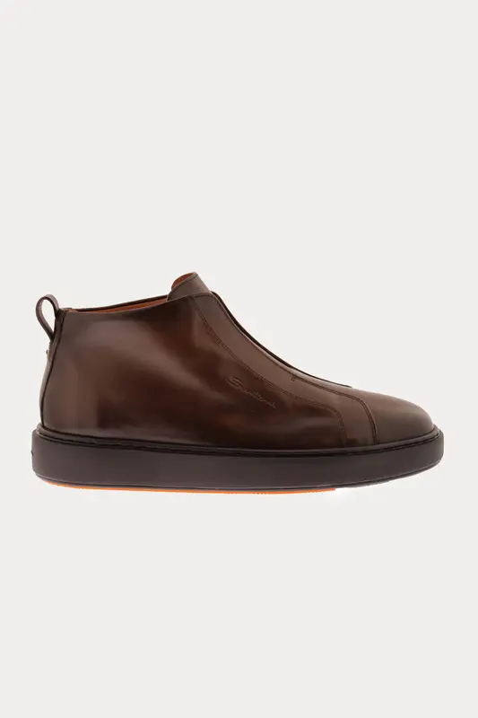 Santoni Lastik Bantlı Deri Sneaker Bot
