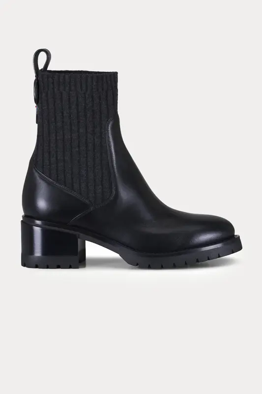 Santoni Örgü Lastik Bantlı Deri Bot