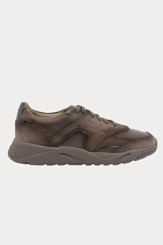 Santoni Süet Deri Sneaker Ayakkabı