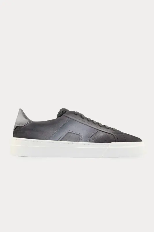 Santoni Süet Double Buckle Sneaker Ayakkabı