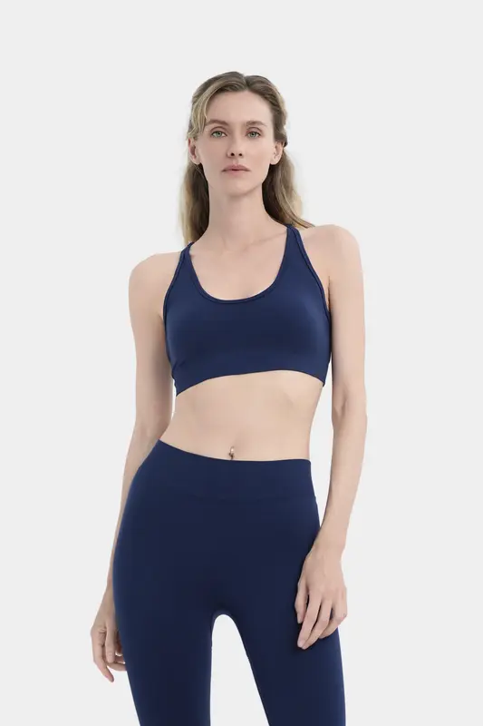 Seamless Çapraz Askılı Spor Bra W263  - Lacivert