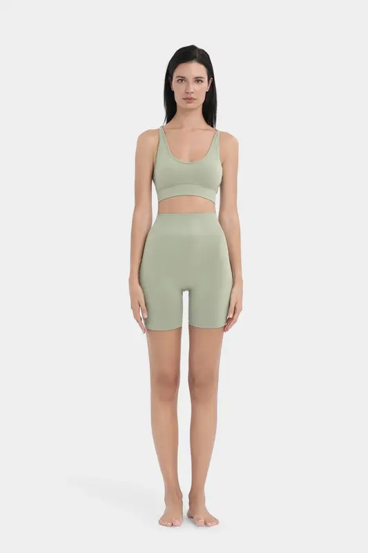 Seamless Çapraz Askılı Spor Bra W263  - Mint Yeşil